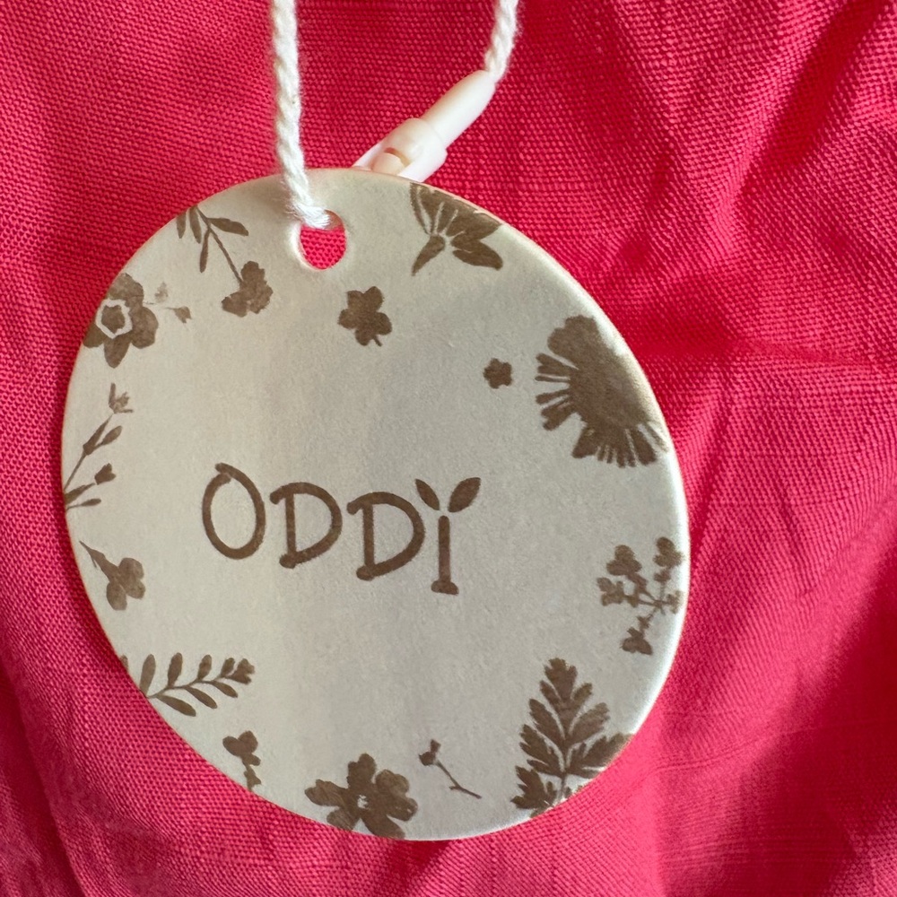 ODDY Hot Pink and Brown Tiered Long Sleeve Dress - Picture 3 of 6